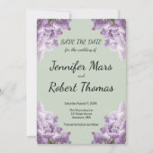 Lilac und Earthy Sage Save The Date (Vorderseite)