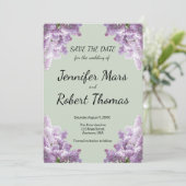 Lilac und Earthy Sage Save The Date (Stehend Vorderseite)
