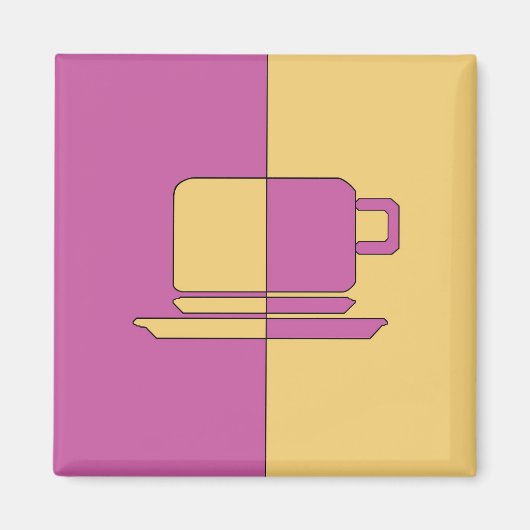 Lilac und Gold Cup Magnet (Vorne)