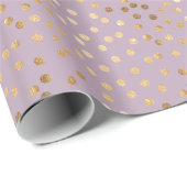 Lilac und Gold Glitzer City Dots Geschenkwrap Geschenkpapier (Rolleneckpunkt)