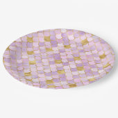 Lilac- und Gold-Meerjungenskala Pappteller (Schrägansicht)
