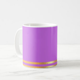 Lilac und Gold Rimmed Coffee Tasse