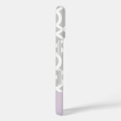 Lilac und Gray Trellis Heart Monogram Case-Mate iPhone Hülle (Rückseite / Rechts)