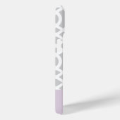 Lilac und Gray Trellis Heart Monogram Case-Mate iPhone Hülle (Rückseite / Rechts)