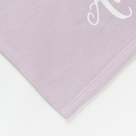 Lilac und Gray Trellis Monogram | Editierbare Farb Fleecedecke (Ecke)