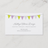 Lilac und Green Bunting Banner Visitenkarte (Vorderseite)