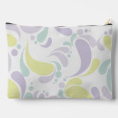 Lilac und Green Pastel Lichtmuster Monogramm Zubehörtasche (Rückseite)