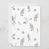 Lilac und Lavender Brunch und Bubbly Brautparty Einladung (Rückseite)