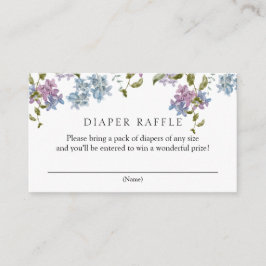 Lilac und Lavender Diaper Raffle Baby Dusche Begleitkarte