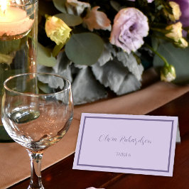 Lilac und Lavender Script Wedding Platzkarte