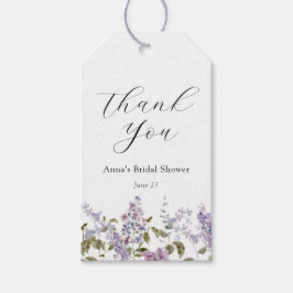 Lilac und Lavender Vielen Dank Brautparty Geschenkanhänger