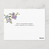 Lilac und Lavender Vielen Dank Postkarte (Rückseite)