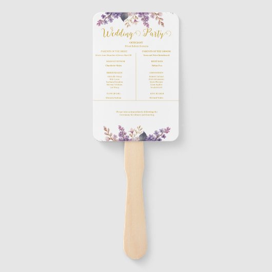 Lilac und Lavender Vineyard Fächer (Rückseite)