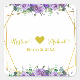 Lilac und Lavender Vineyard Quadratischer Aufkleber