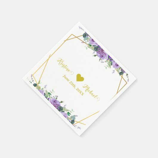 Lilac und Lavender Vineyard Serviette (Ecke)