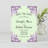 Lilac und Light Sage Wedding Save The Date (Stehend Vorderseite)
