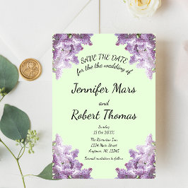Lilac und Light Sage Wedding Save The Date