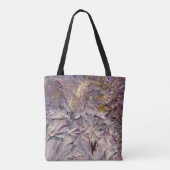 Lilac- und lila abstrakte Kunsttasche Tasche (Rückseite)
