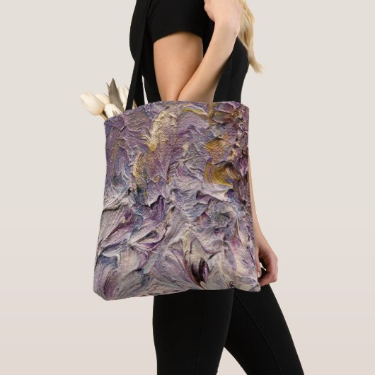 Lilac- und lila abstrakte Kunsttasche Tasche (Von Nahem)