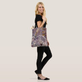 Lilac- und lila abstrakte Kunsttasche Tasche (Am Model)