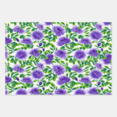 Lilac und Lila Blüte Geschenkpapier Set (Vorderseite 2)