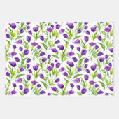 Lilac und Lila Blüte Geschenkpapier Set (Vorderseite)