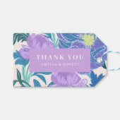 Lilac und Lila Pastel Gastgeschenk Hochzeit Geschenkanhänger (Vorderseite (Horizontal))