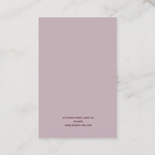 Lilac und Marsala Arch Earring Display Visitenkarte (Rückseite)