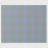 Lilac- und Mint-Blätter Geschenkpapier (Flach)