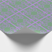 Lilac- und Mint-Blätter Geschenkpapier (Ecke)