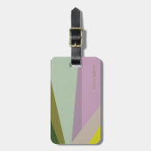 Lilac- und Minzgrün geometrischer Farbblock Gepäckanhänger (Vorderseite vertikal)