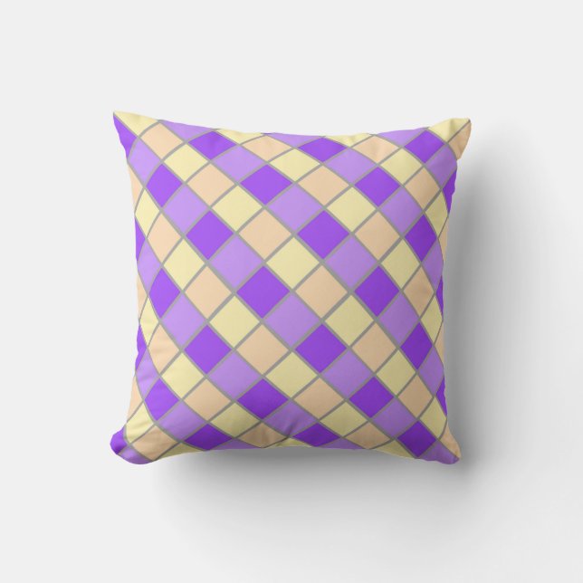 Lilac und Peach Kissen (Vorderseite)