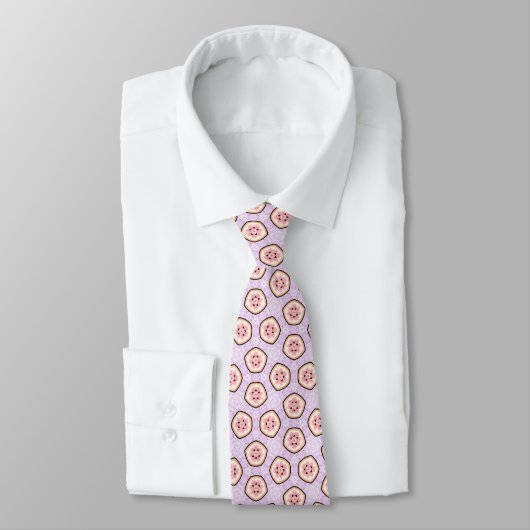 Lilac und Peach Passion Fruit Neck Tie Krawatte (Gebunden)