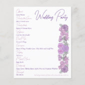 Lilac und Pink Blume Hochzeit Flyer (Hinten)