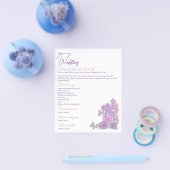 Lilac und Pink Blume Hochzeit Flyer (Einzeln)