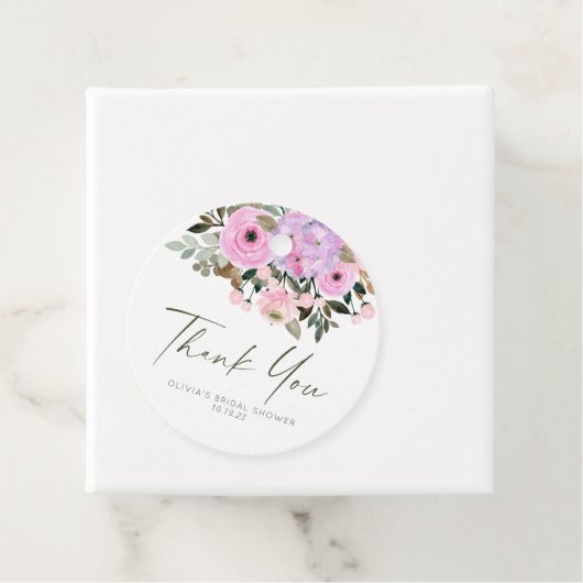 Lilac und Pink Floral Bouquet Brautparty Geschenkanhänger (Beispiel)