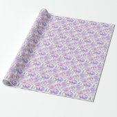 Lilac und Pink Peony Romantische Flora Geschenkpapier (Ungerollt)