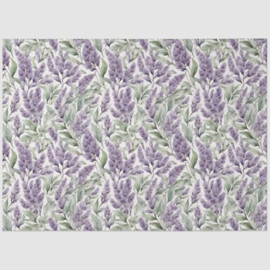 Lilac und Sage Blumendecoupage Seidenpapier (Vorderseite)