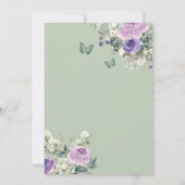 Lilac und Sage Green Quince Calendar Save the Date Einladung (Rückseite)