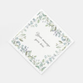 Lilac und Sage Grüne Blumengrün Ihre Botschaft Serviette (Ecke)