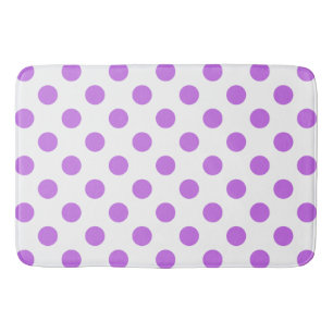 Lilac- und Weißpolka-Punkte Badematte