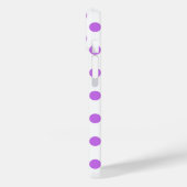 Lilac- und Weißpolka-Punkte Case-Mate iPhone Hülle (Rückseite / Links)
