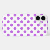 Lilac- und Weißpolka-Punkte Case-Mate iPhone Hülle (Rückseite (Horizontal))