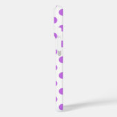 Lilac- und Weißpolka-Punkte Case-Mate iPhone Hülle (Rückseite / Links)
