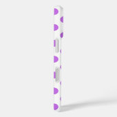 Lilac- und Weißpolka-Punkte Case-Mate iPhone Hülle (Rückseite / Rechts)