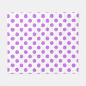 Lilac- und Weißpolka-Punkte Fleecedecke (Vorderseite (Horizontal))