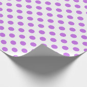 Lilac- und Weißpolka-Punkte Geschenkpapier (Ecke)
