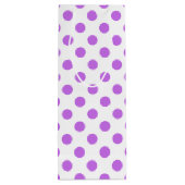 Lilac- und Weißpolka-Punkte Geschenktüte Für Weinflaschen (Rückseite)