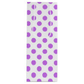 Lilac- und Weißpolka-Punkte Geschenktüte Für Weinflaschen (Vorderseite)