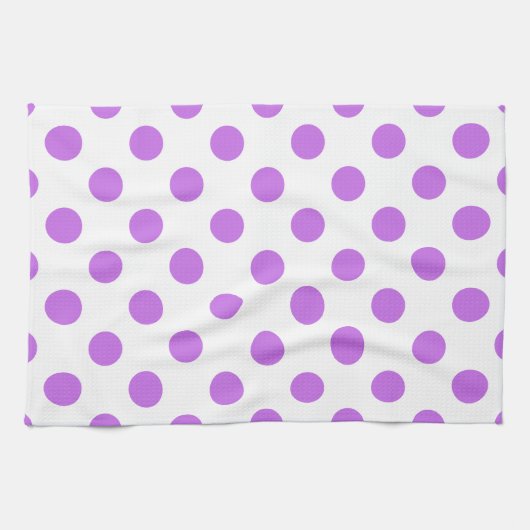 Lilac- und Weißpolka-Punkte Geschirrtuch (Horizontal)
